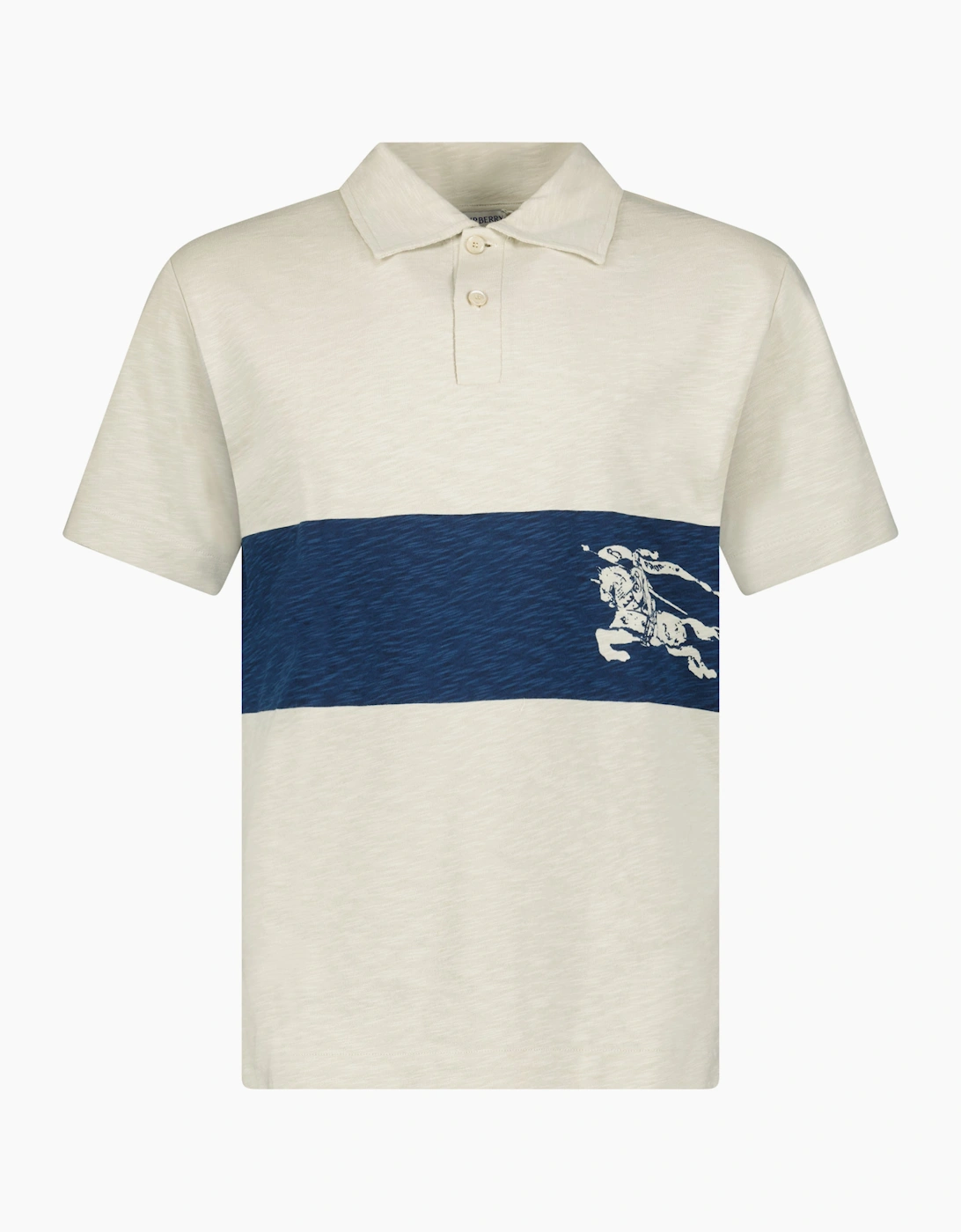 Burberry EKD Striped Polo In Plaster