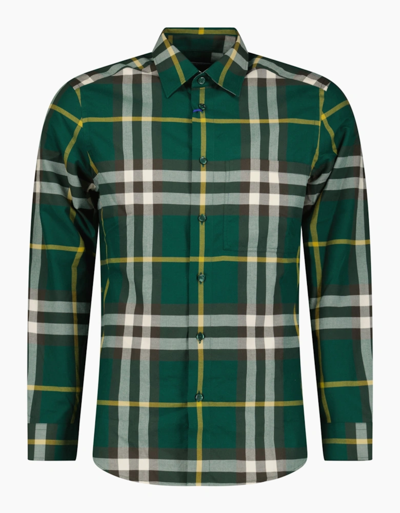 Burberry 'Claverdon' Check Shirt in Ivy Green