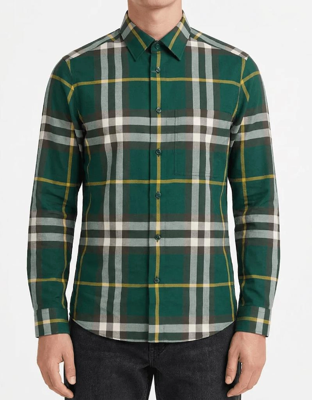 Burberry 'Claverdon' Check Shirt in Ivy Green