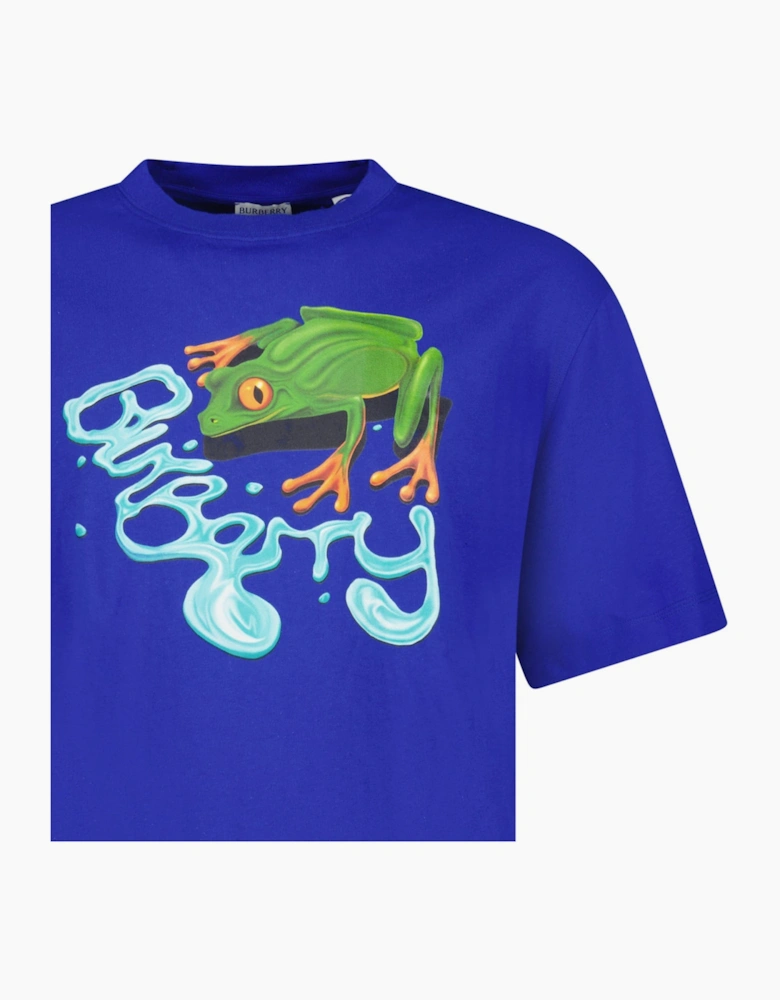 Burberry Frog Cotton T-Shirt Blue