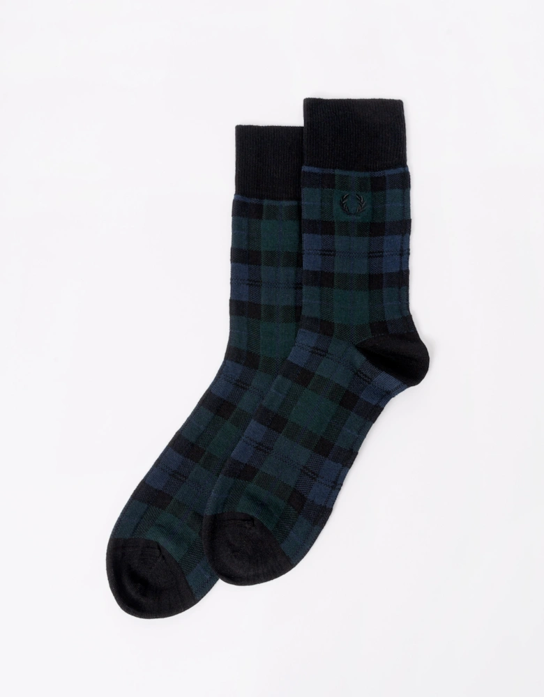 Fred Perry Mens Tartan Sock - Blackwatch Tartan 37A