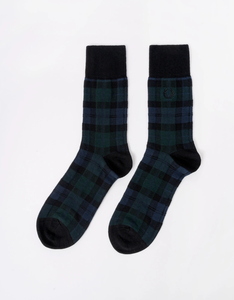 Fred Perry Mens Tartan Sock - Blackwatch Tartan 37A