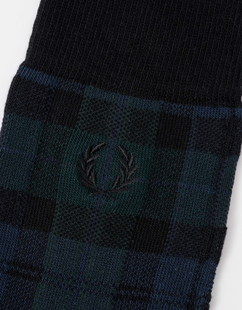 Fred Perry Mens Tartan Sock - Blackwatch Tartan 37A