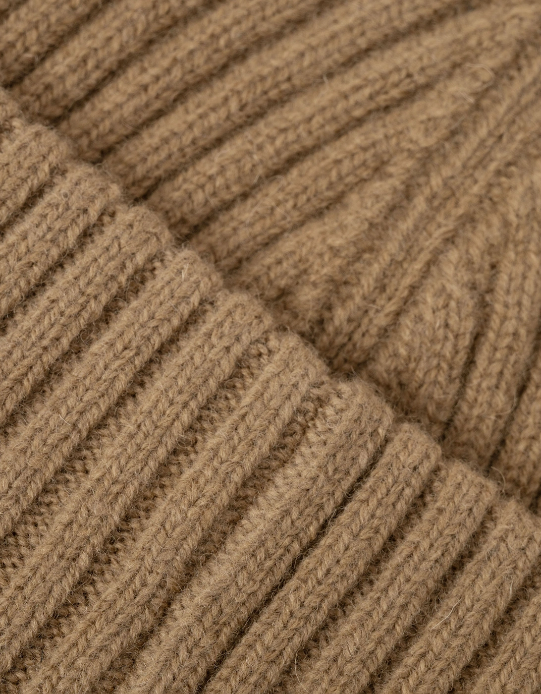 Fred Perry Mens Ribbed Wool Beanie - Bronze 31C