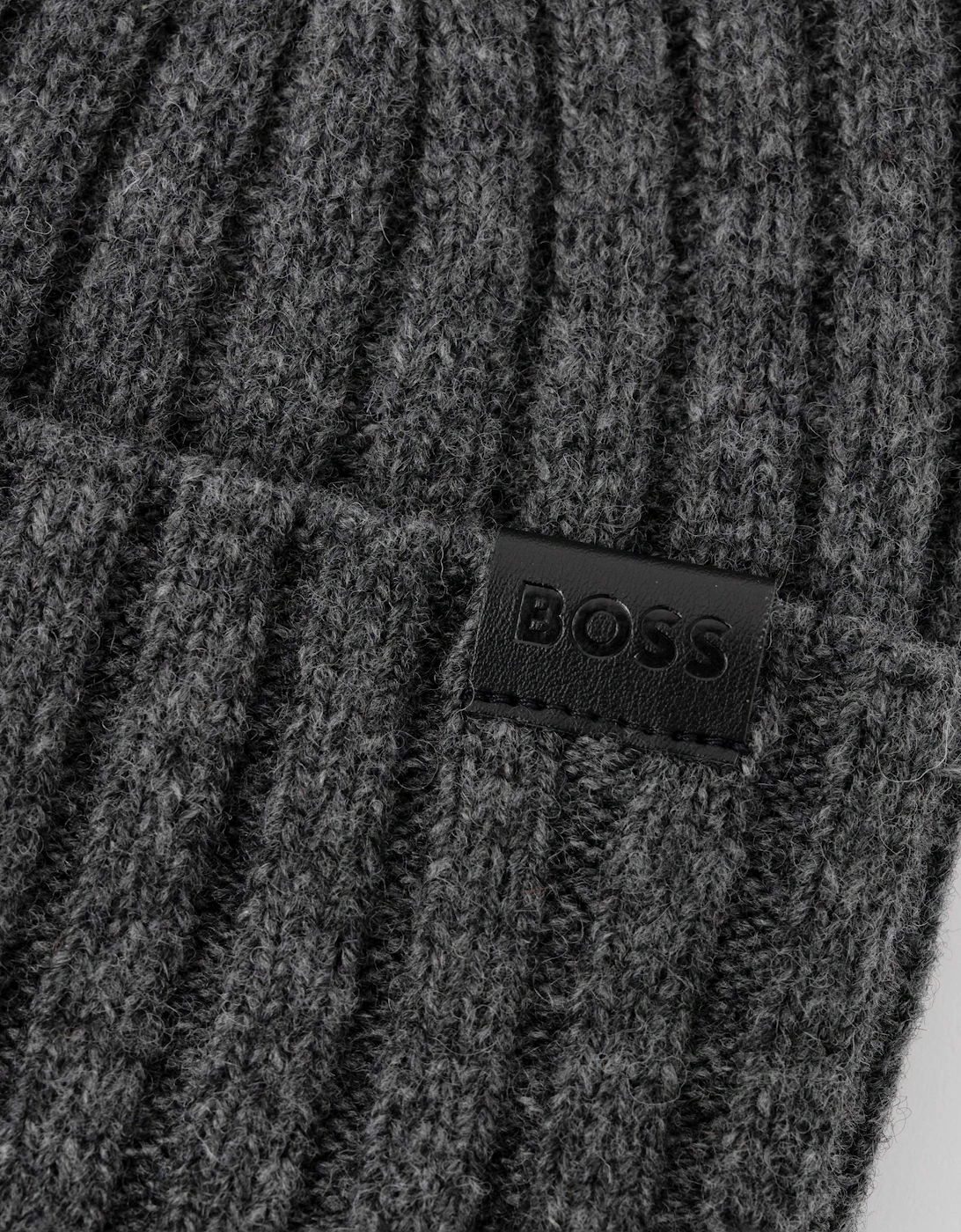 BOSS Orange Mens Fino Beanie Hat - Medium Grey 030