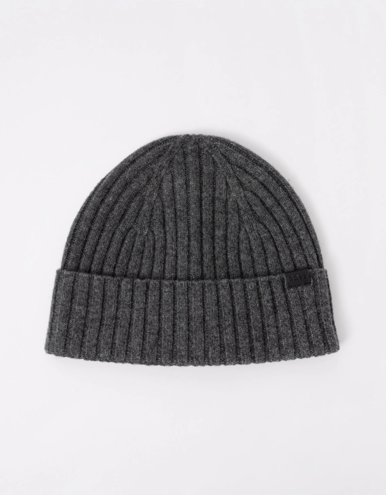 BOSS Orange Mens Fino Beanie Hat - Medium Grey 030