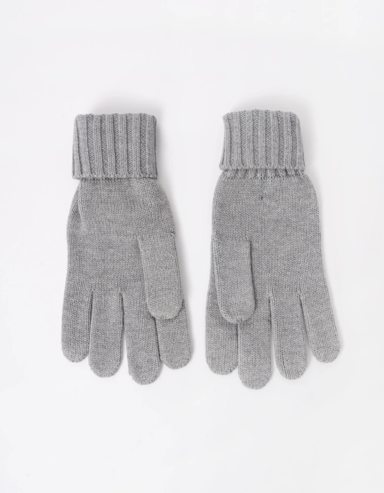 GANT Mens Cotton Blend Logo Gloves - 93 Grey Melange