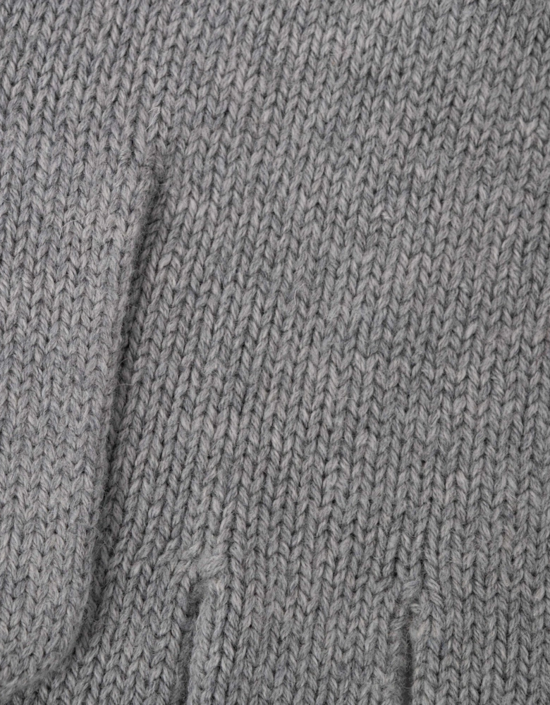 GANT Mens Cotton Blend Logo Gloves - 93 Grey Melange