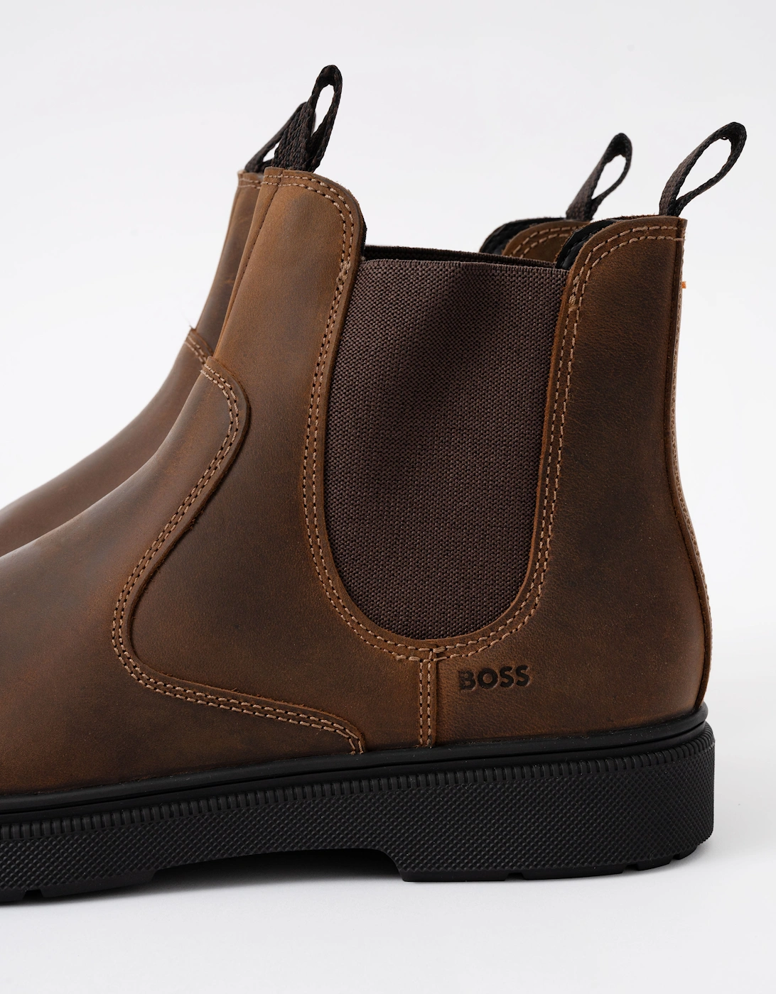 BOSS Orange Ferling Mens Chelsea Boots - Dark Brown 205