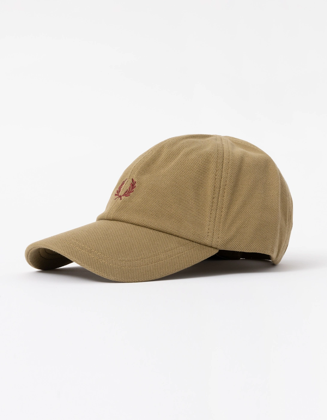 Fred Perry Mens Pique Classic Cap - Bronze/Oxblood 62D