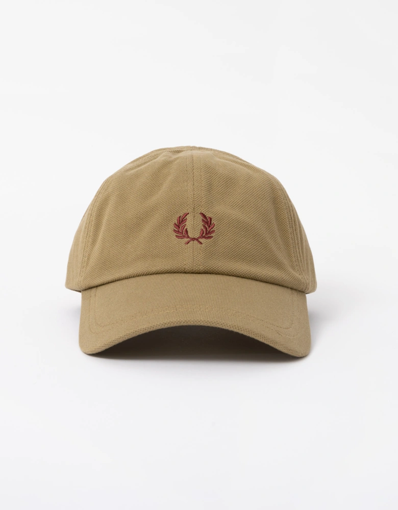 Fred Perry Mens Pique Classic Cap - Bronze/Oxblood 62D