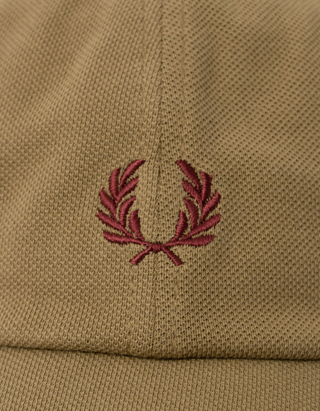 Fred Perry Mens Pique Classic Cap - Bronze/Oxblood 62D