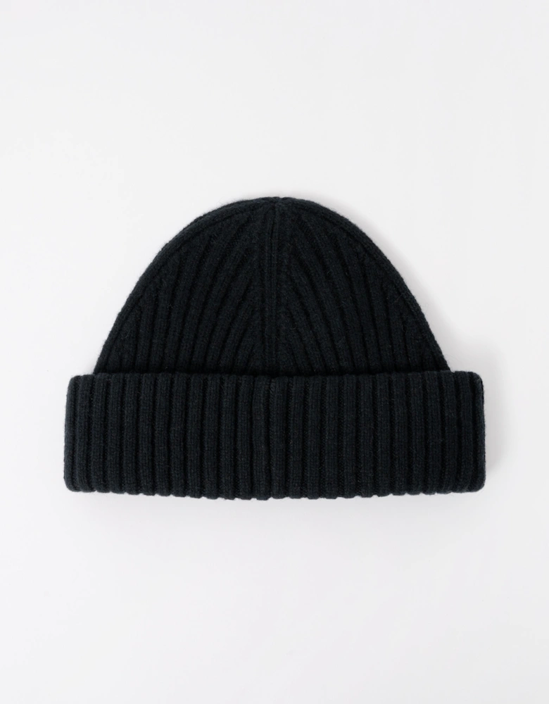 Fred Perry Mens Ribbed Wool Beanie - Black 102