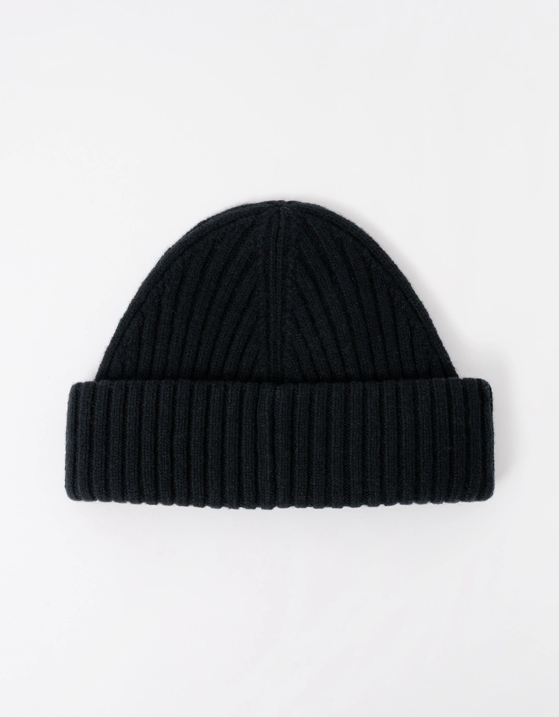 Fred Perry Mens Ribbed Wool Beanie - Black 102