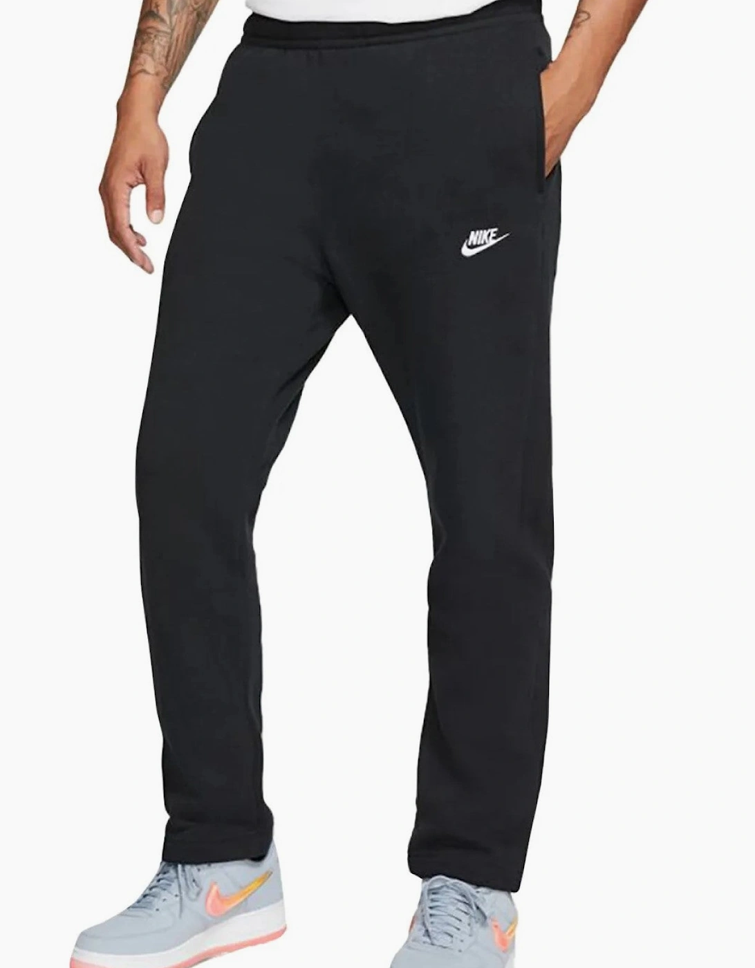 Nike Sportswear Club Fleece Openhem Joggers in Black