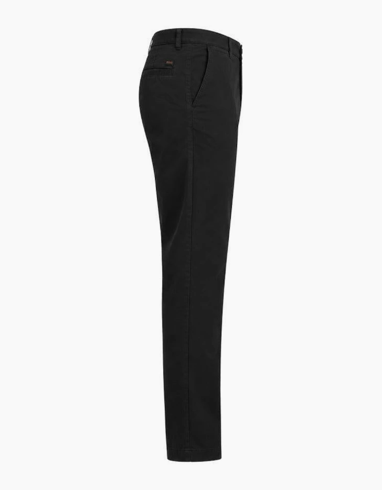 BOSS Regular Fit Satin Chinos Black