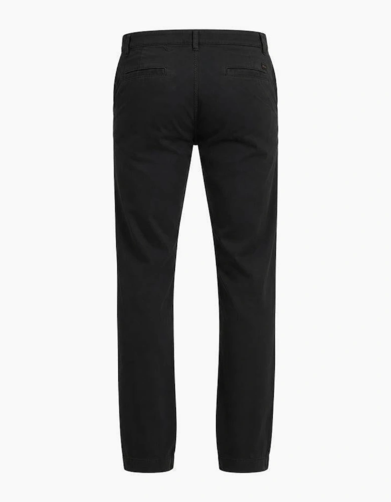BOSS Regular Fit Satin Chinos Black