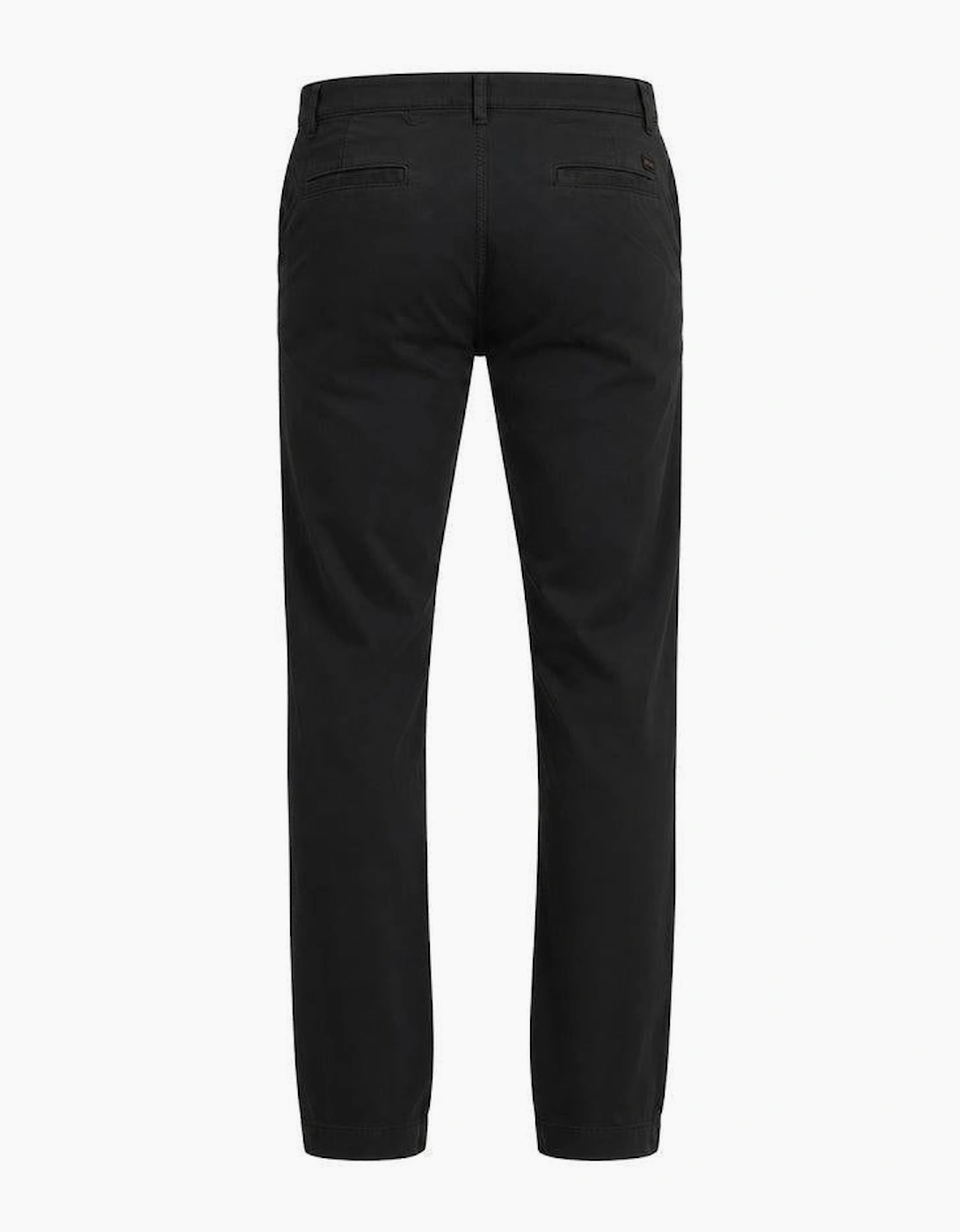 BOSS Regular Fit Satin Chinos Black
