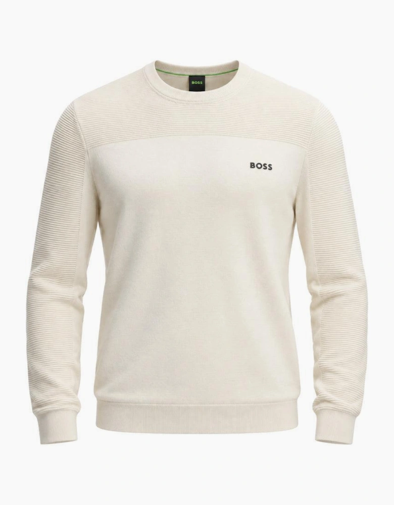 BOSS Momentum-X Crew Neck Jumper Natural