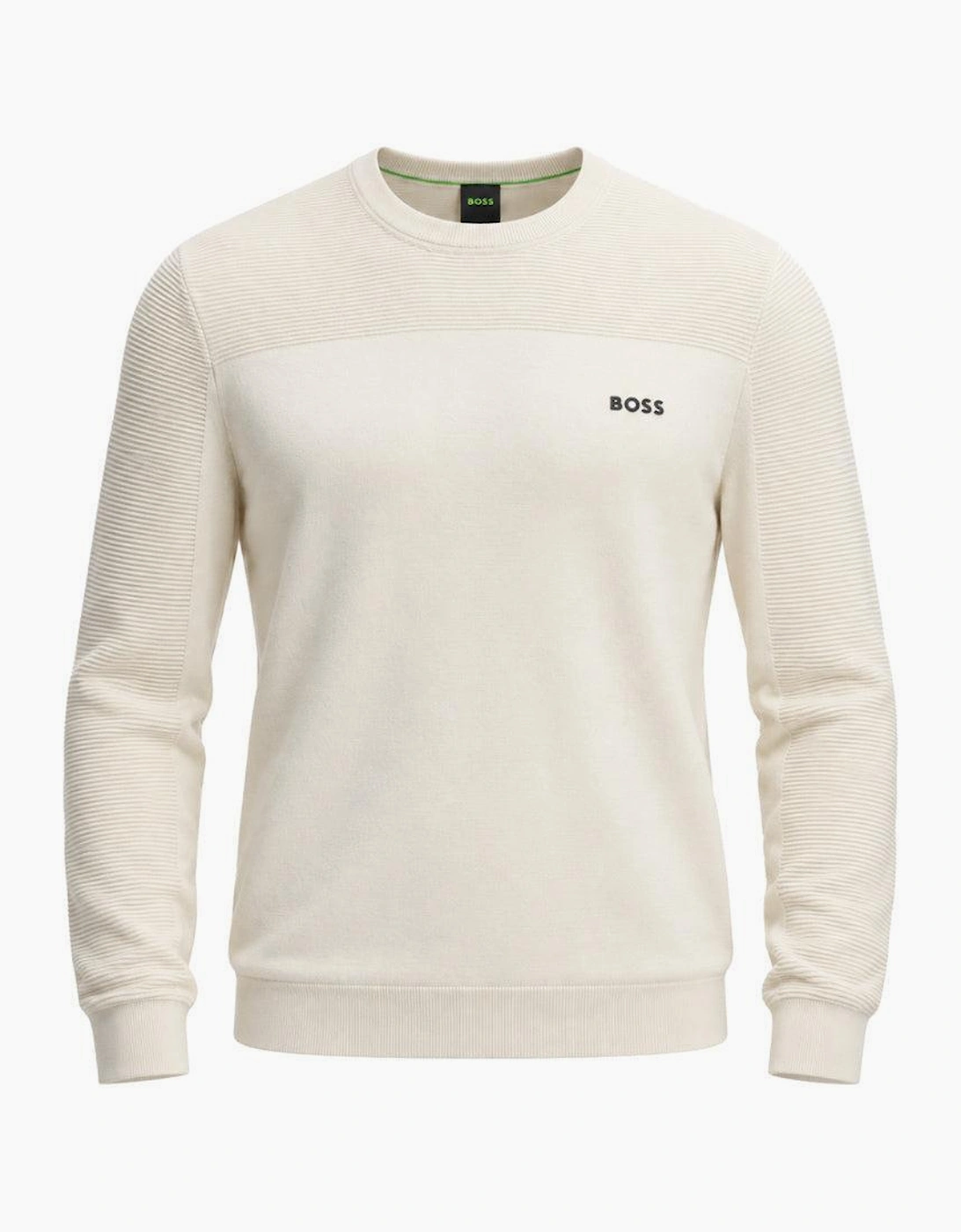 BOSS Momentum-X Crew Neck Jumper Natural
