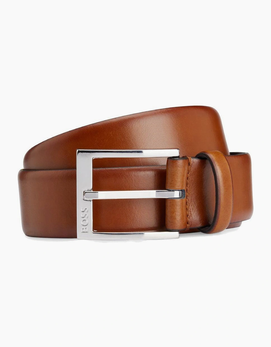 BOSS Elloy Italian Leather Belt Medium Brown