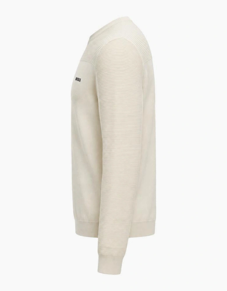 BOSS Momentum-X Crew Neck Jumper Natural