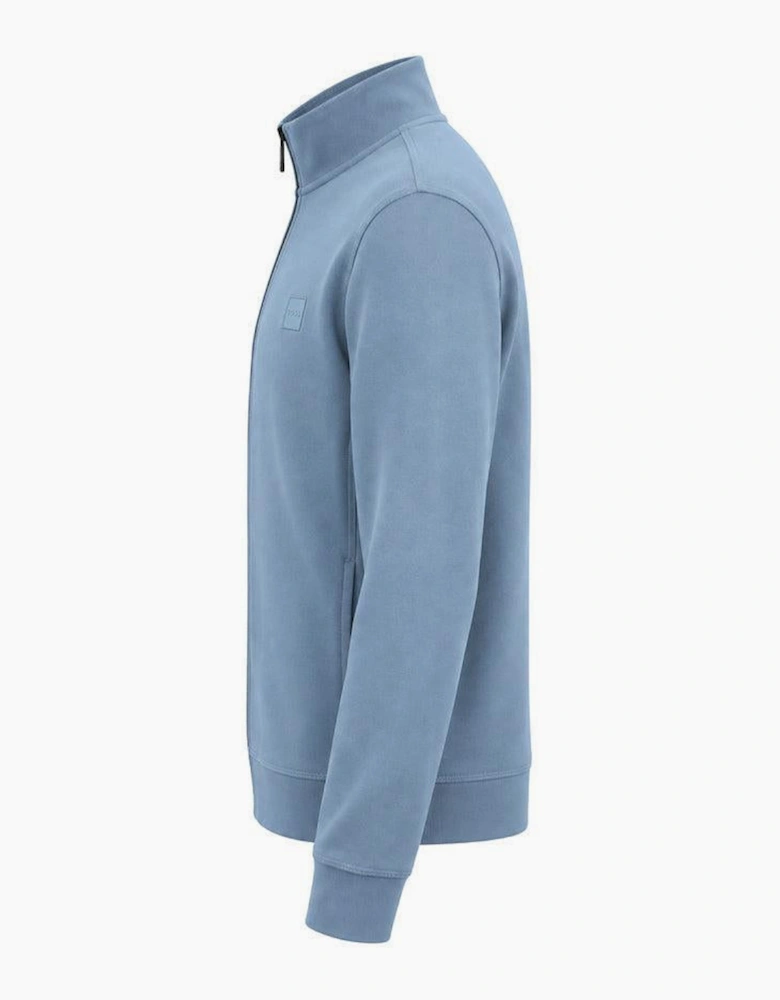 BOSS Zestart Zip Through Sweatshirt Light Pastel Blue