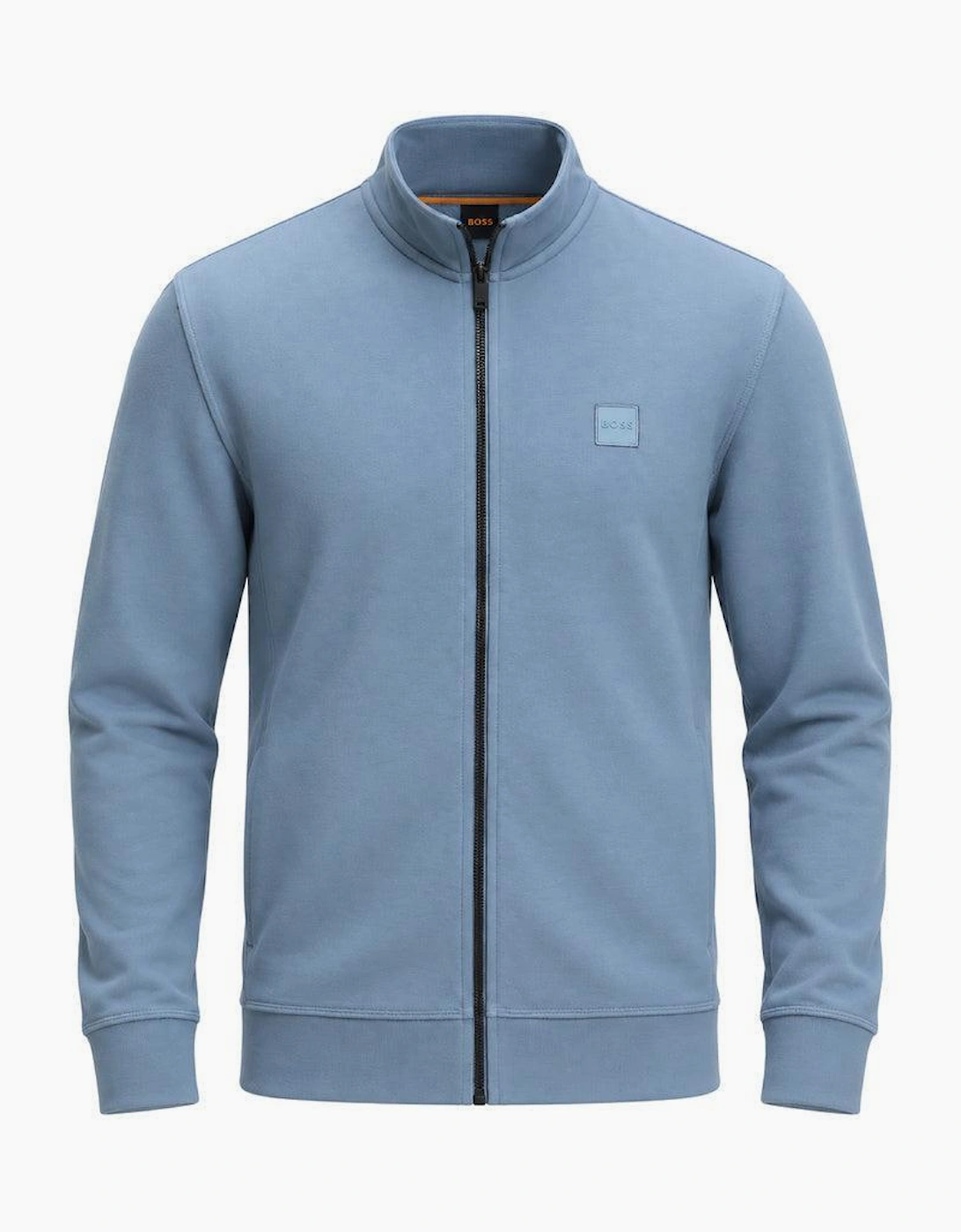 BOSS Zestart Zip Through Sweatshirt Light Pastel Blue