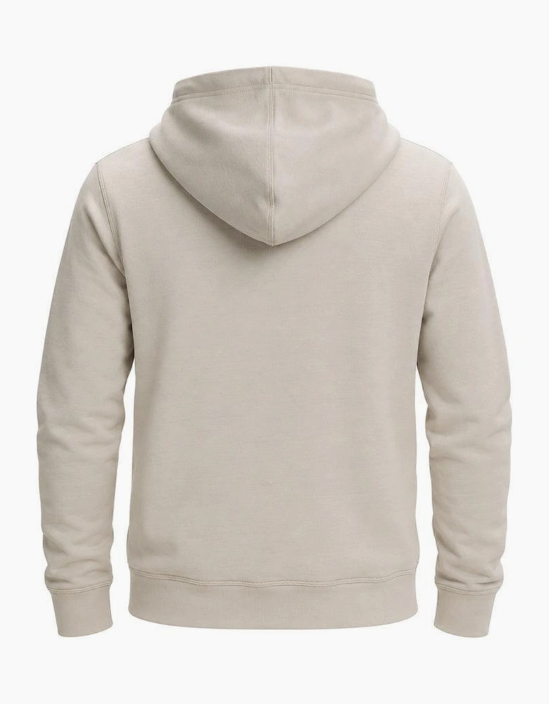 BOSS Wetalk Logo Patch Hoodie Light Grey