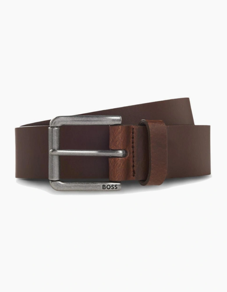 BOSS Joris Leather Belt Dark Brown