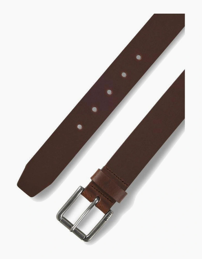 BOSS Joris Leather Belt Dark Brown