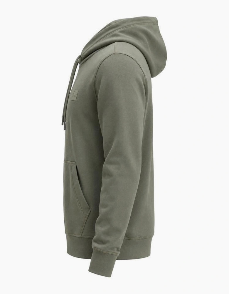 BOSS Wetalk Logo Patch Hoodie Open Grey