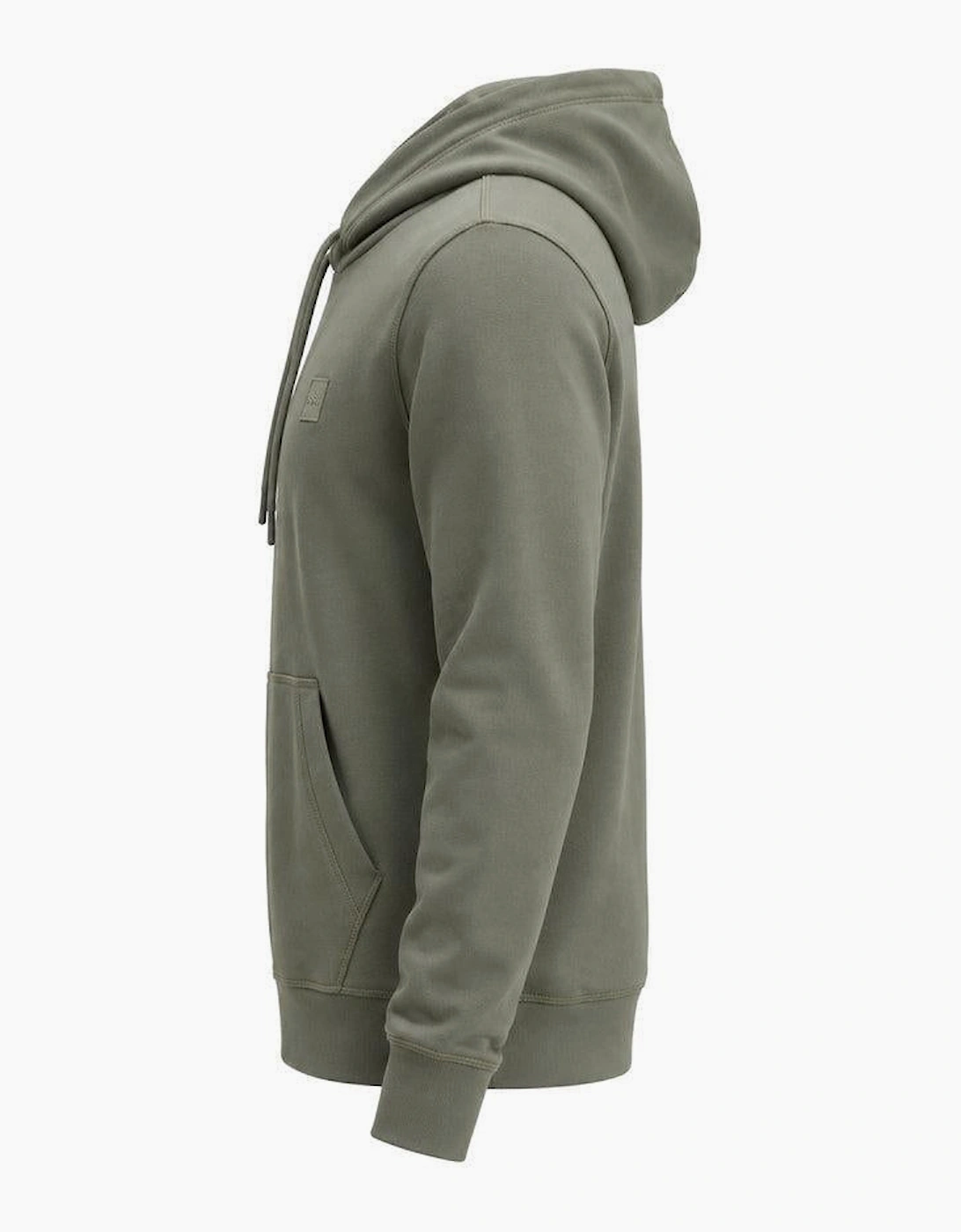 BOSS Wetalk Logo Patch Hoodie Open Grey