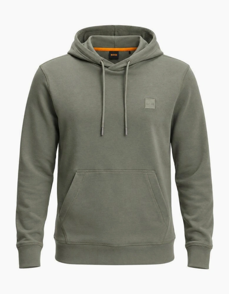 BOSS Wetalk Logo Patch Hoodie Open Grey