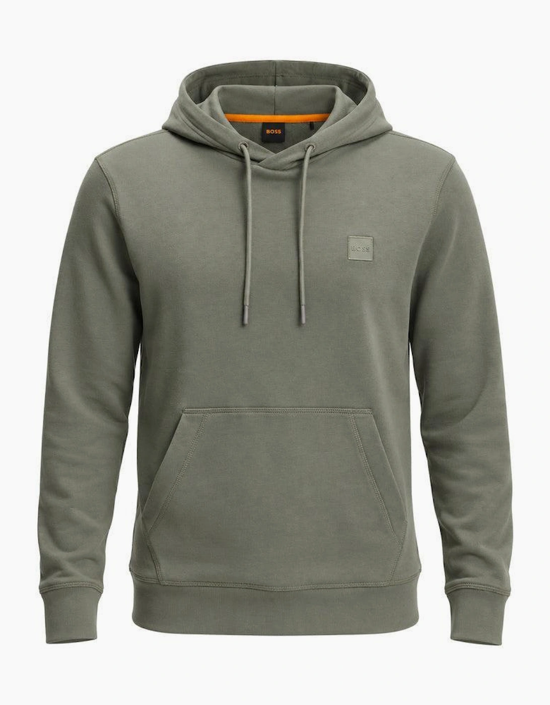 BOSS Wetalk Logo Patch Hoodie Open Grey