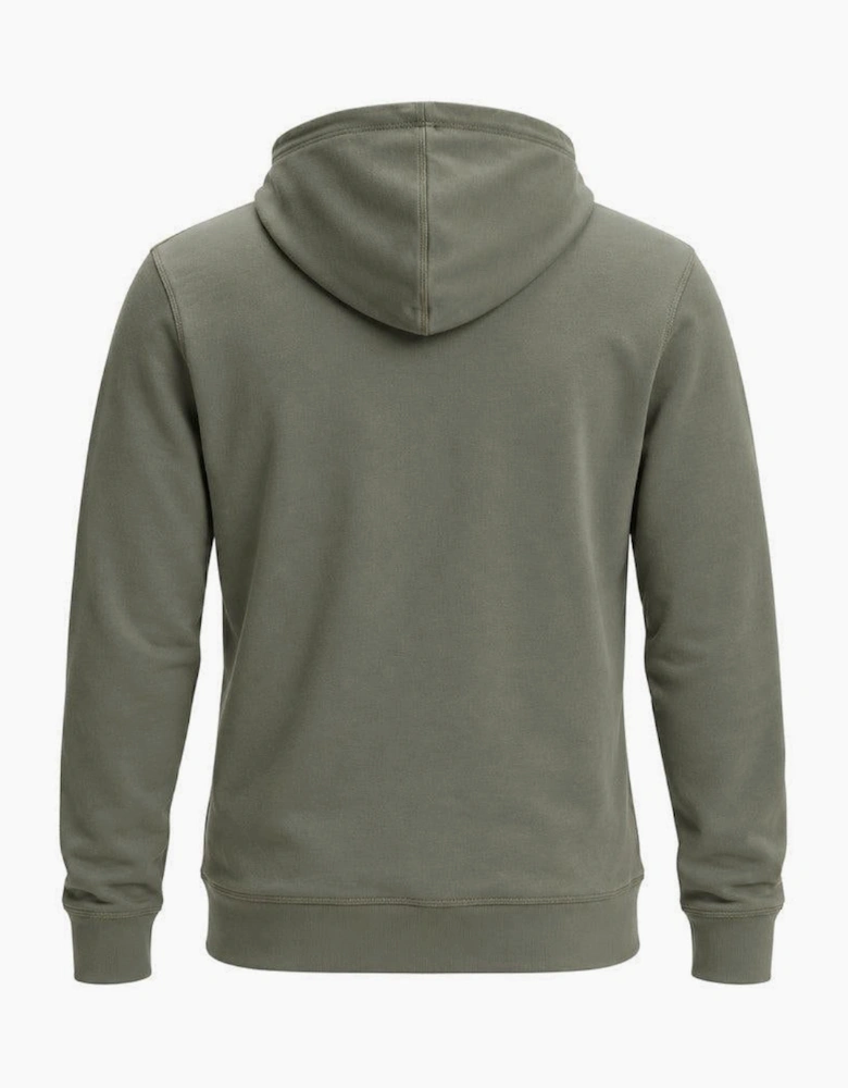 BOSS Wetalk Logo Patch Hoodie Open Grey