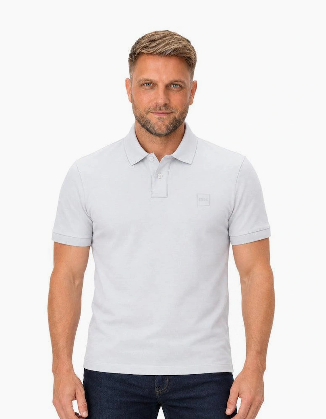 BOSS Slim Fit Passenger Polo Shirt Light/Pastel Grey