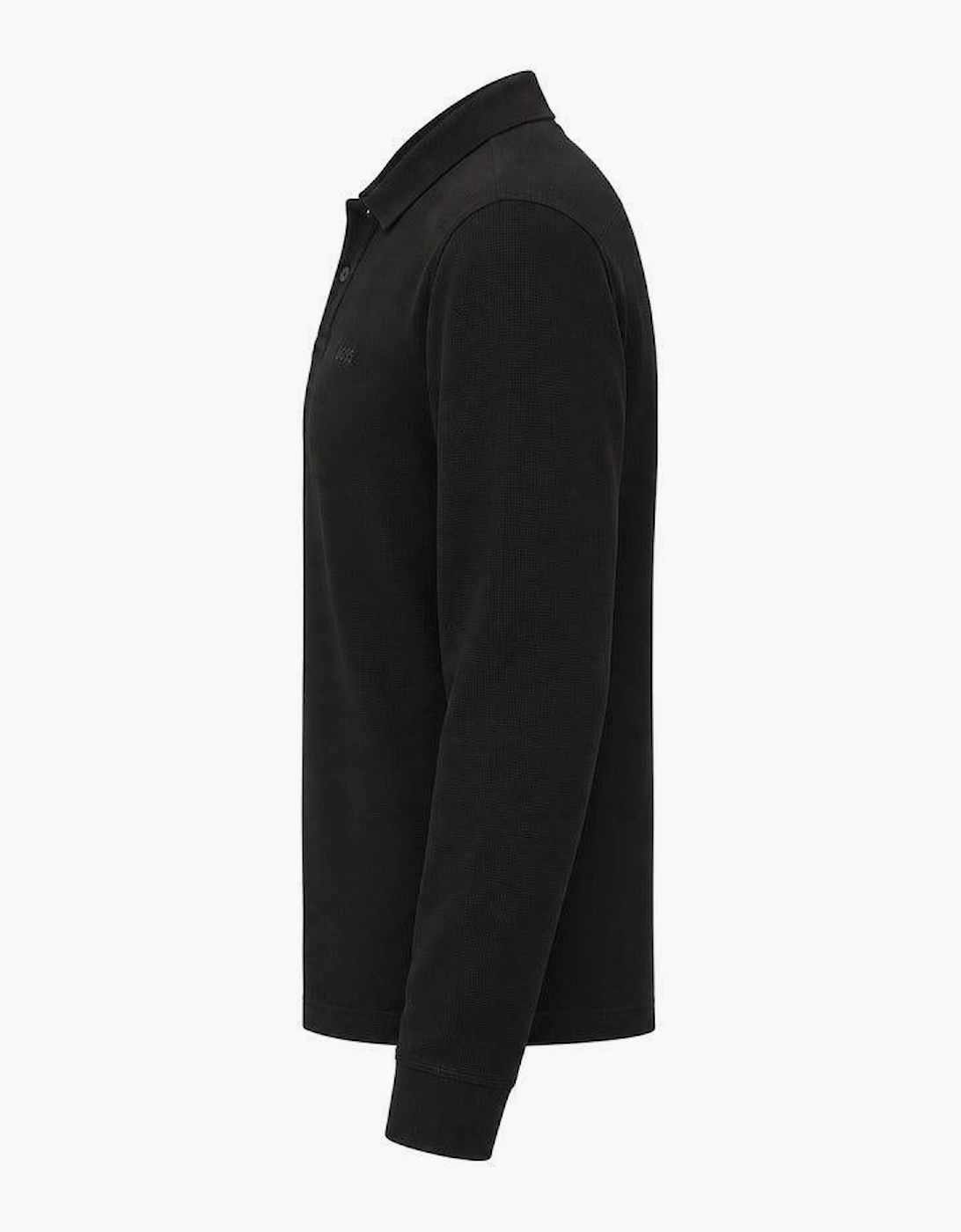 BOSS Petempestolong Long Sleeve Polo Shirt Black