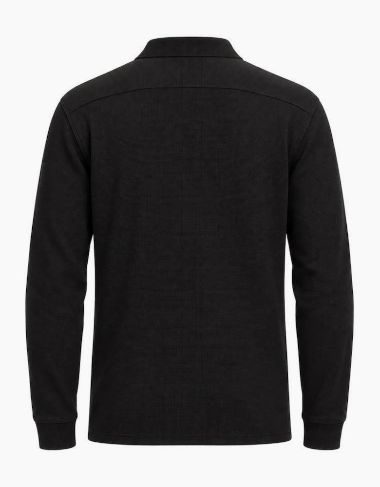 BOSS Petempestolong Long Sleeve Polo Shirt Black