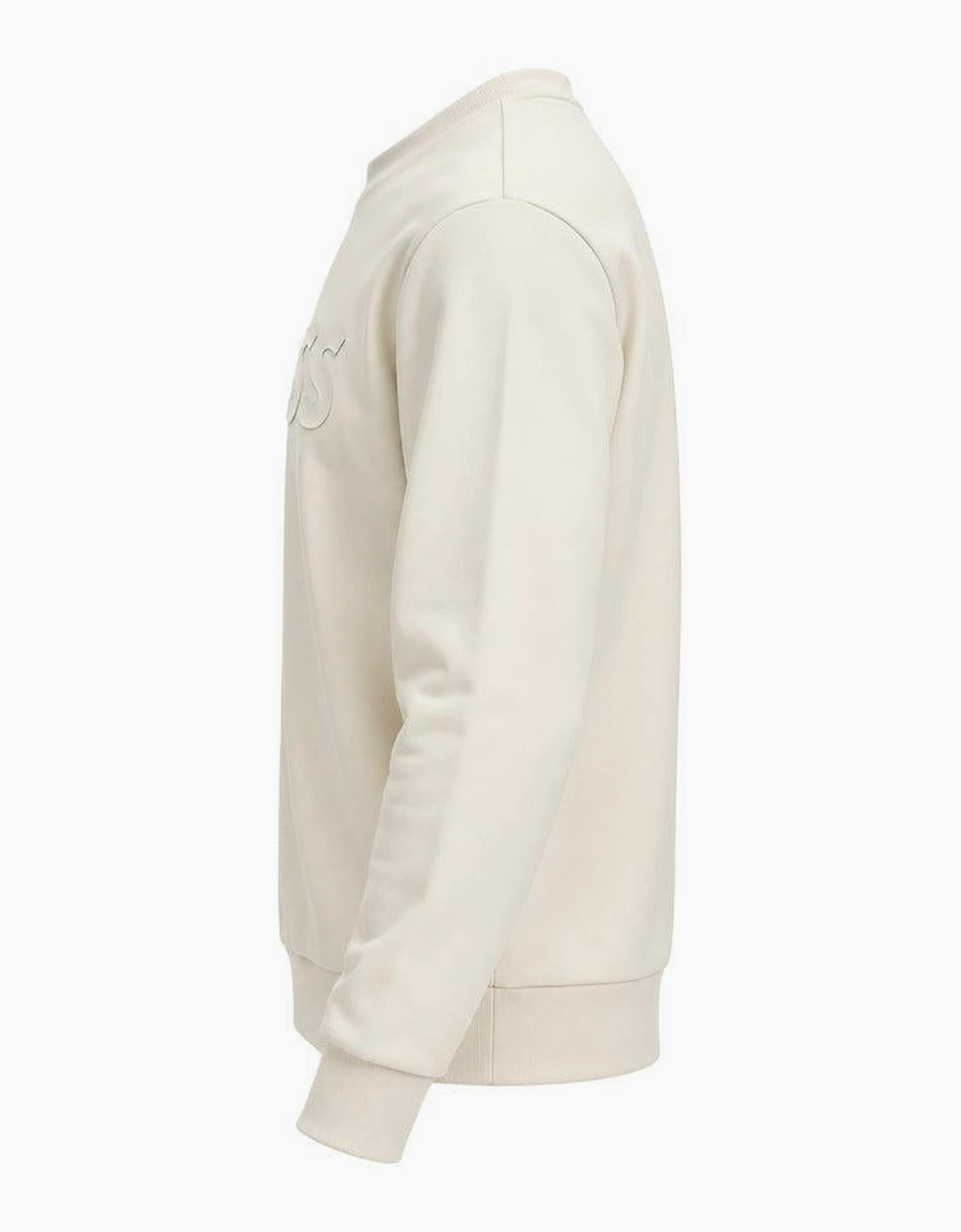 BOSS Salbo Tonal Logo Sweatshirt Open White