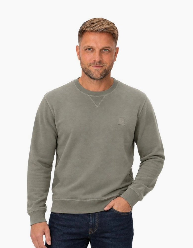 BOSS Reg Fit Westart Sweatshirt Open Grey
