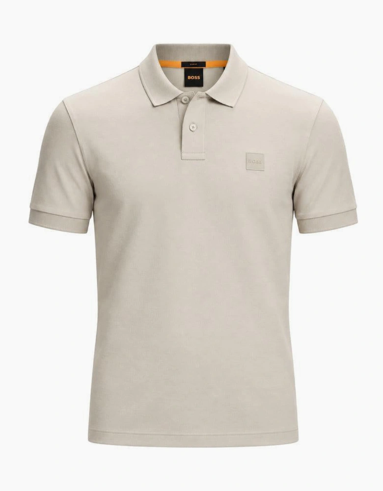 BOSS Slim Fit Passenger Polo Shirt Open Grey