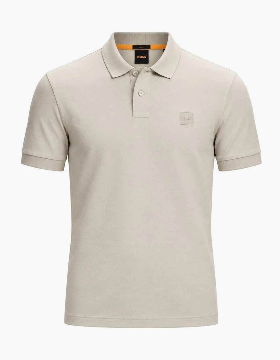 BOSS Slim Fit Passenger Polo Shirt Open Grey