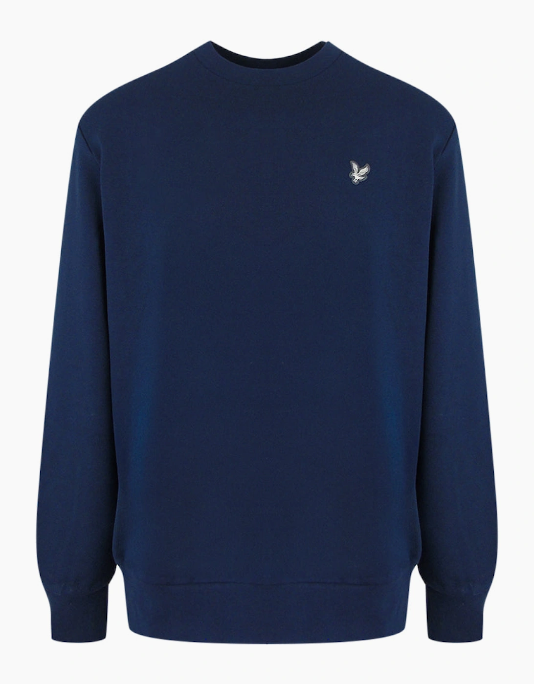 Lyle & Scott Diagonal Weave French Terry Crewneck Navy Blue