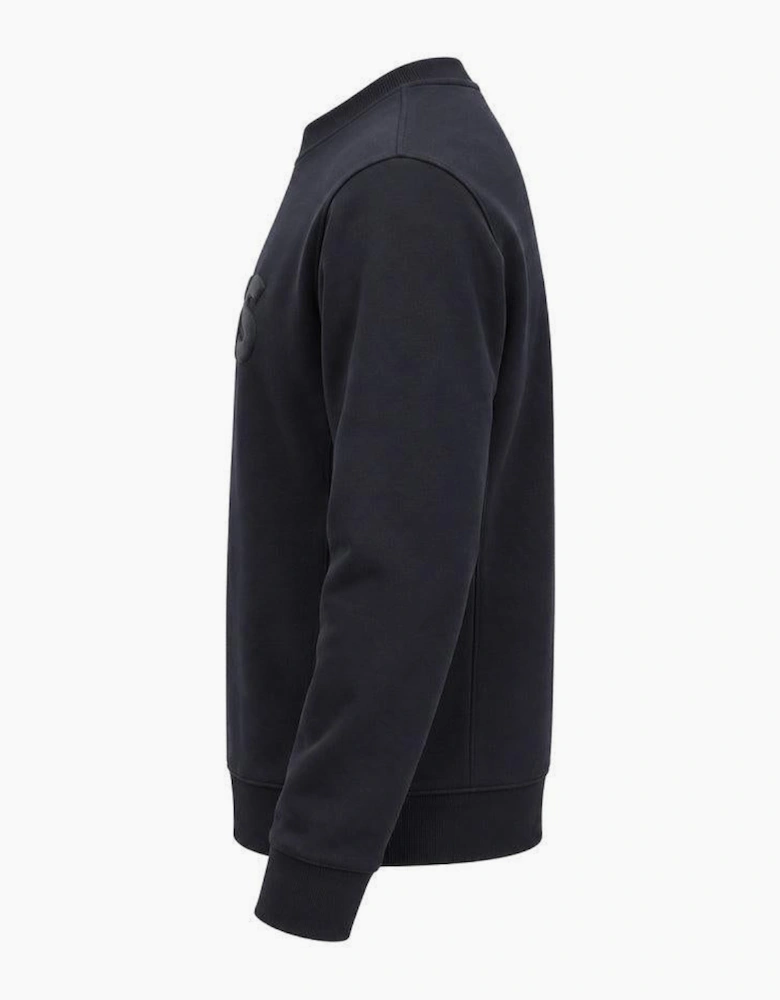 BOSS Salbo Tonal Logo Sweatshirt Dark Blue