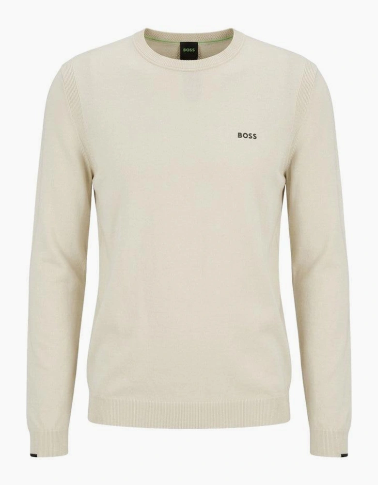 BOSS Ever-X Crew Neck Jumper Natural