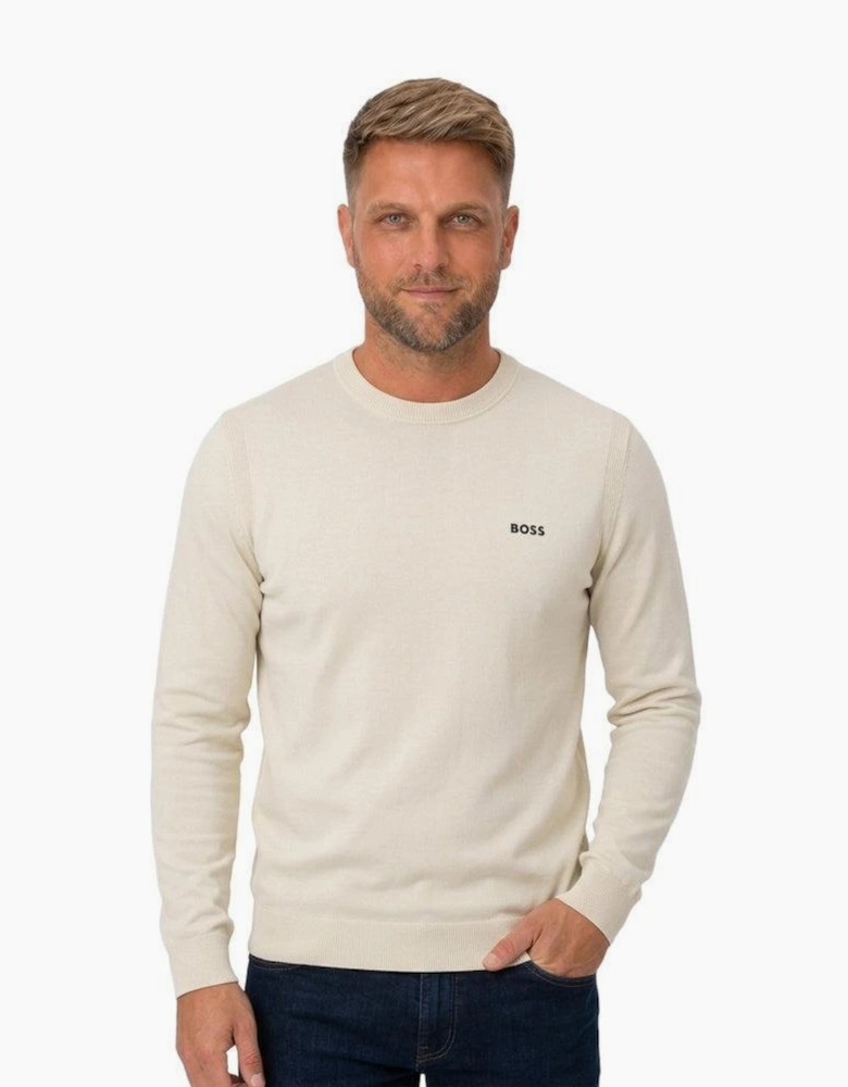 BOSS Ever-X Crew Neck Jumper Natural