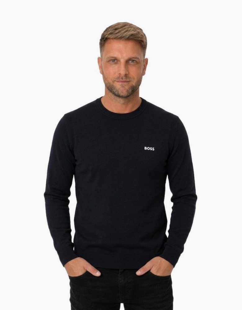 BOSS Ever-X Crew Neck Jumper Dark Blue