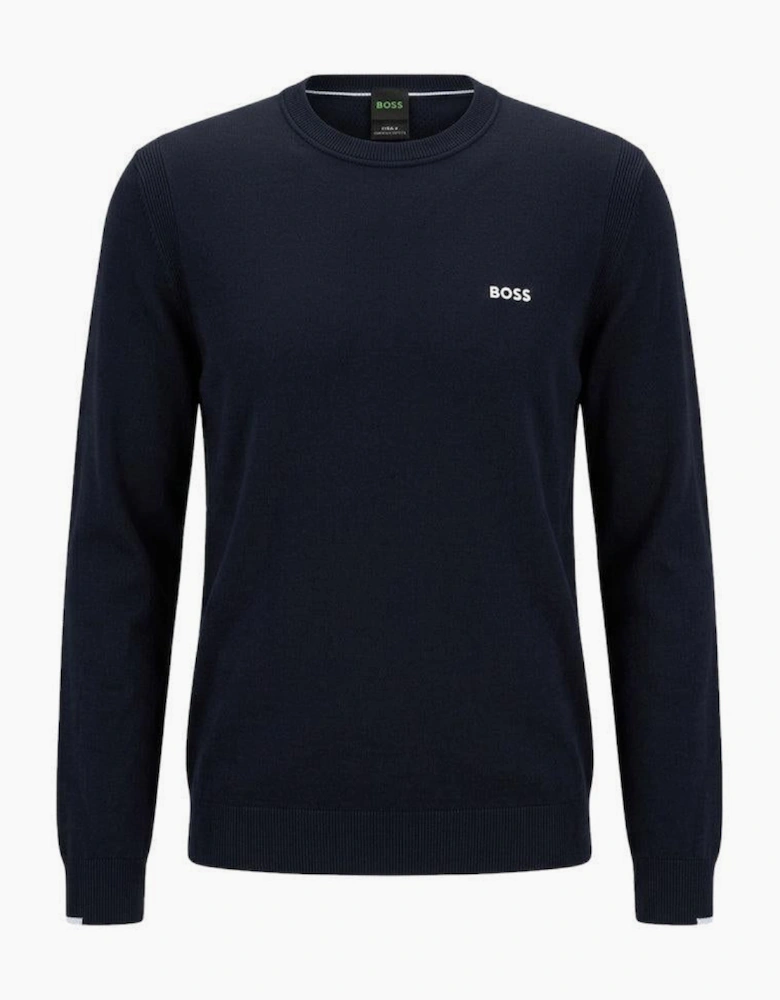 BOSS Ever-X Crew Neck Jumper Dark Blue