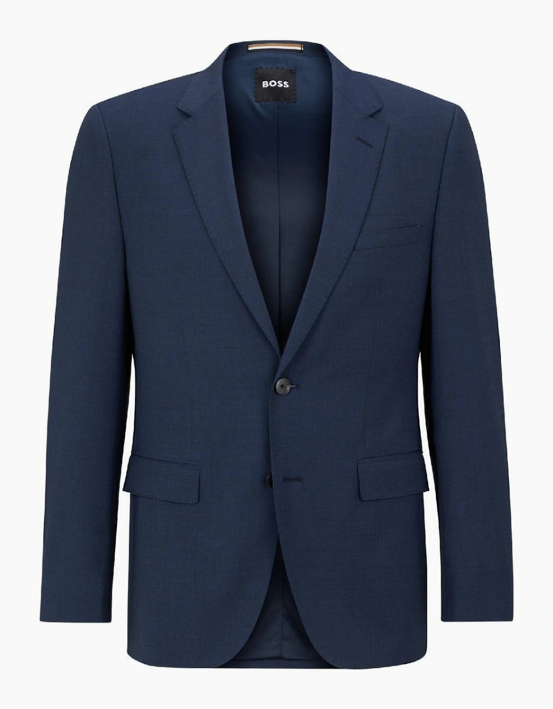Jasper Solid Patterned Flap Pocket Blazer